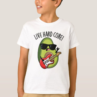 Camiseta Abacate Rock Pun divertido Hard Core ao Vivo