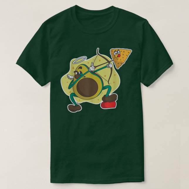 Camiseta Abacate Seta Nacho Seta Cupida Comida Humor (Frente do Design)