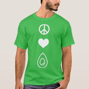 Camiseta abacates de paz para amantes de abacamole