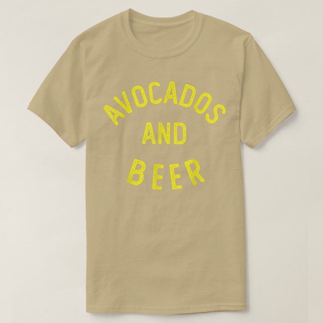 Camiseta Abacates e Bebendo de Cerveja (Frente do Design)
