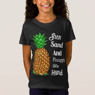 Camiseta Abacaxi-Areia-Sol Em Pineapone Tropical De Verão M