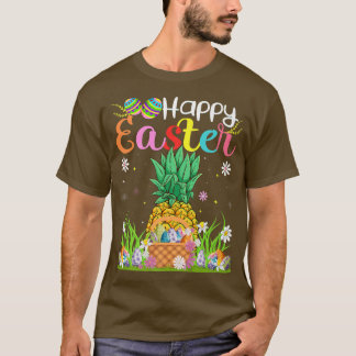 Camiseta Abacaxi Coelhinho Ovo Caçando Abacaxi Engraçado Fe