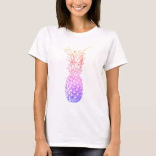 Camiseta Abacaxi colorido do verão