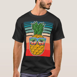 Camiseta Abacaxi Com Óculos De Sol Retro Verão Corresponden