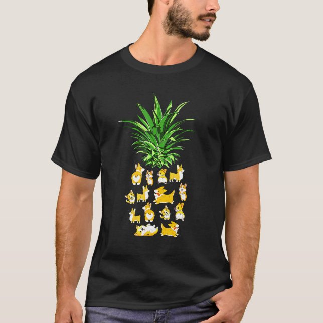 Camiseta Abacaxi Corgi Fofo Mãe Corgi (Frente)