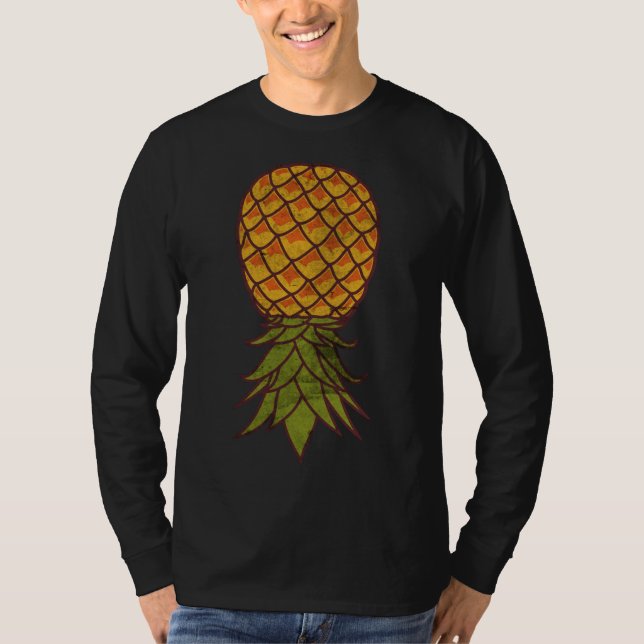 Camiseta Abacaxi de Fruta tropical em cima do Beac Havaiano (Frente)