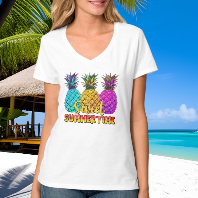 Camiseta abacaxi doce de verão (Criador carregado)