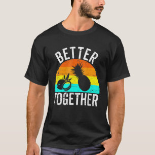 Camiseta Abacaxi e coco são melhores juntos Retro Ha