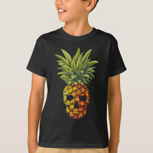 Camiseta Abacaxi Engraçado Crânio de Fruta