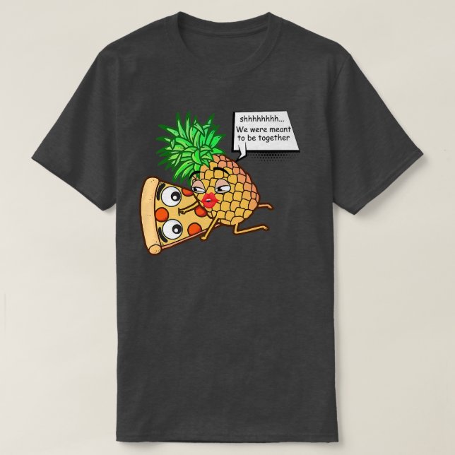 Camiseta Abacaxi Engraçado Na Pizza (Frente do Design)