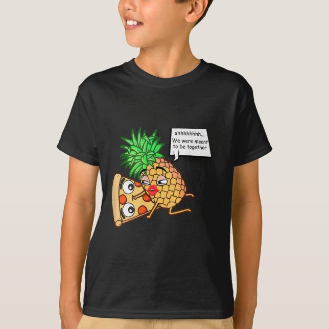 Camiseta Abacaxi Engraçado Na Pizza (Frente)