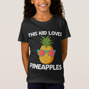 Camiseta Abacaxi Engraçado Para Crianças Vidros De Verão Sw