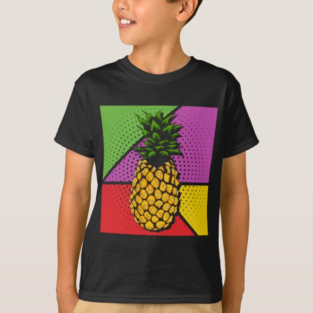 Camiseta Abacaxi Exótico de Abacaxi de Fruta de Verão (Frente)