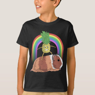 Camiseta Abacaxi Fruta Andando Guiné Porco Arco Arco Arco C