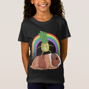 Camiseta Abacaxi Fruta Andando Guiné Porco Arco Arco Arco C