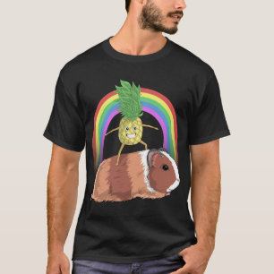Camiseta Abacaxi Fruta Andando Guiné Porco Arco Arco Arco C