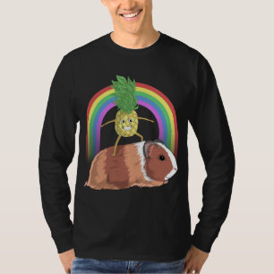 Camiseta Abacaxi Fruta Andando Guiné Porco Arco Arco Arco C