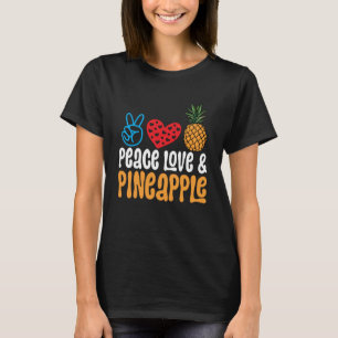 Camiseta Abacaxi Fruta Paz Amor e Abacaxi