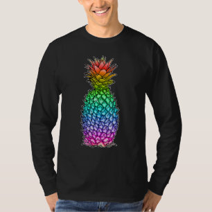 Camiseta Abacaxi Gay Lésbica Arco-íris Tropical LGBTQ Pinea