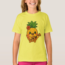 Camiseta Abacaxi Kawaii sorridente - Tropical