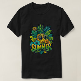 Camiseta Abacaxi Legal Usando Óculos de Sol - verão fofo