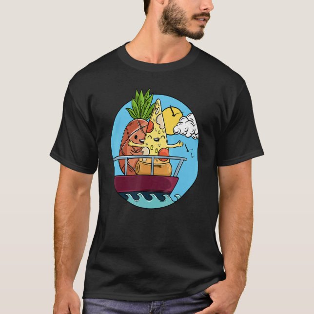 Camiseta Abacaxi Na Pizza Foodie Dia de os namorados Proibi (Frente)
