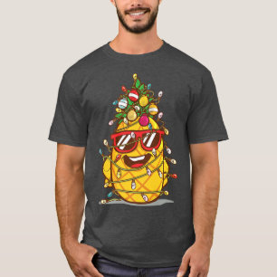 Camiseta Abacaxi Natal Luzes Tropicais Haw
