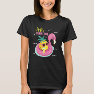 Camiseta Abacaxi Num Corpo De Verão Flamingo Inflável