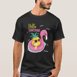 Camiseta Abacaxi Num Flamingo Inflável - Corpo De Verão