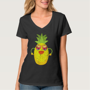 Camiseta Abacaxi - Óculos de sol Fruta Tropical Verão