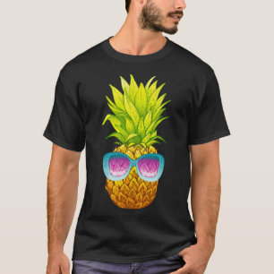 Camiseta Abacaxi Óculos de sol Praia Engraçado Verão