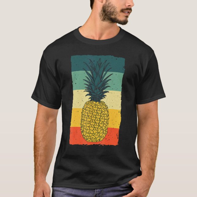 Camiseta Abacaxi Para Homens Abacaxi Verão Havaiano Verão (Frente)