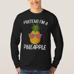 Camiseta Abacaxi Para Masculinas Verão Óculos De Sol Doce F