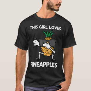 Camiseta Abacaxi Para Meninas Fruta 1 Verão