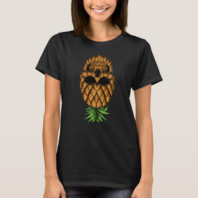 Camiseta Abacaxi Para Nadadores Homens Coupl (Frente)