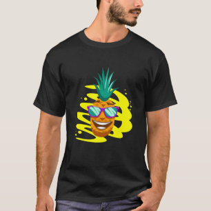 Camiseta Abacaxi Retro Óculos Solares Aloha Beaches Hawaii 