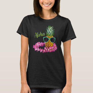 Camiseta Abacaxi Sunglass Aloha Beaches Havaí Havaí