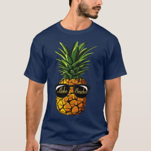 Camiseta Abacaxi Sunglass Aloha Beaches Havaí Havaí