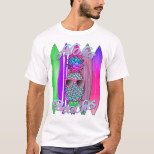 Camiseta Abacaxi Tropical de Aloha Praga Diversão