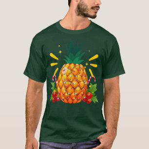Camiseta Abacaxi Tropical Natal À Luz Do Verão