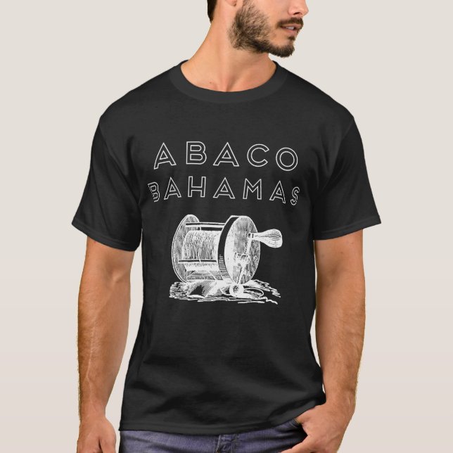 Camiseta Abaco Ilhas Bahamas Férias de Pesca Offshore (Frente)