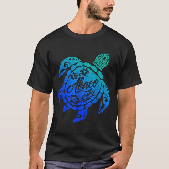 Camiseta Abaco Tribal Sea Turtle Bahamas Beach Vacation  (Frente)