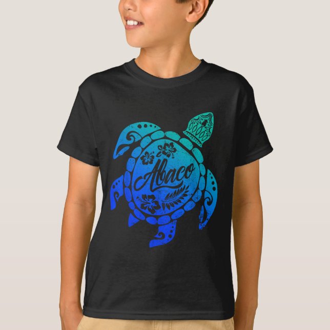 Camiseta Abaco Tribal Sea Turtle Bahamas Beach Vacation  (Frente)