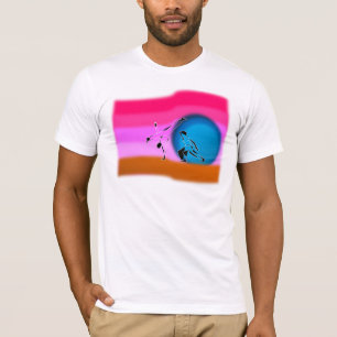 Camiseta abada do machado do arco-íris das artes marciais