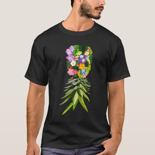 Camiseta Abaixo Abacaxi Floral Swinger Men Mulheres Criança (Frente)