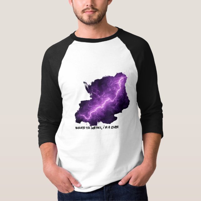 Camiseta Abaixo Da Superfície - Tempestade Dentro (Frente)