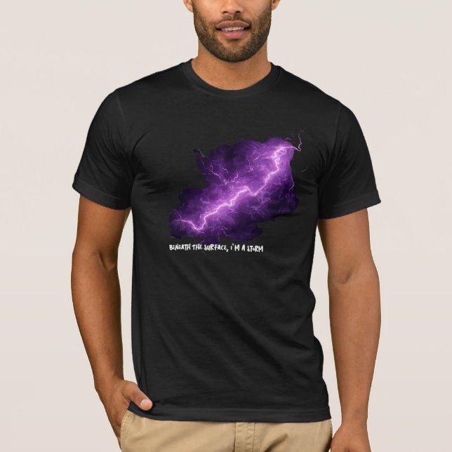Camiseta Abaixo Da Superfície - Tempestade Dentro (Frente)