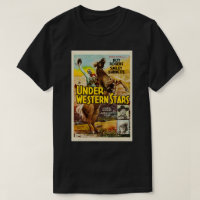 Abaixo de Western Stars Cowboy Poster T-Shirt