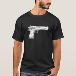 Camiseta abandone a elevação do t-shirt da arma de fogo da