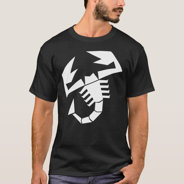 Camiseta Abarth escorpion logo branco Clássico T-Shirt (Frente)